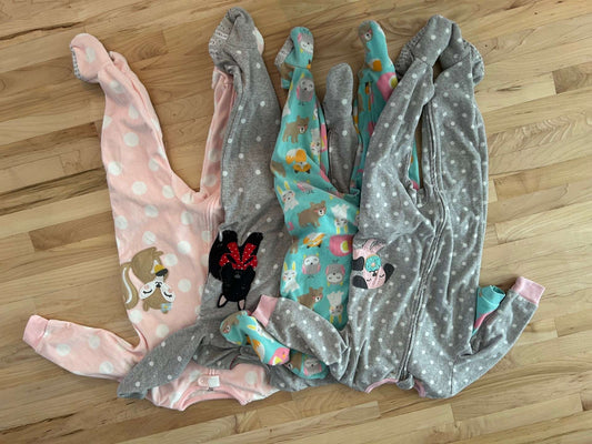 2T Fleece Sleepers for Girl, Kids 2T
