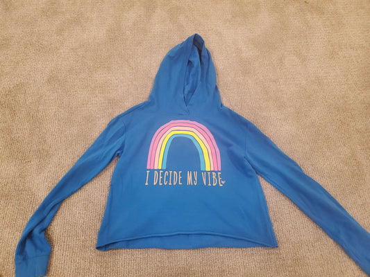 Girls - Blue Rainbow Hoodie - Size 14/16, Kids 12 & 14