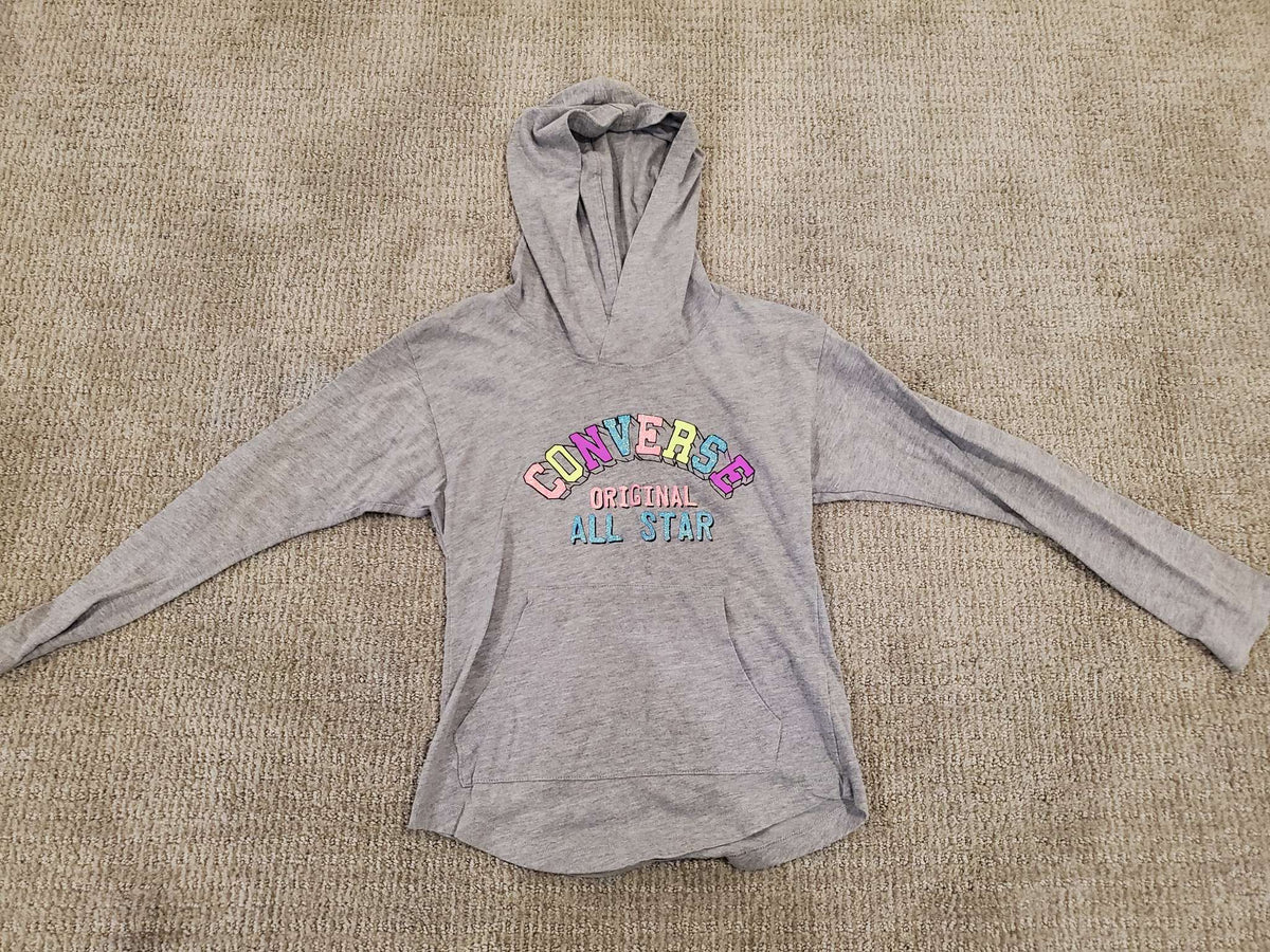 Girls Converse Logo hooded top - Size 8-10