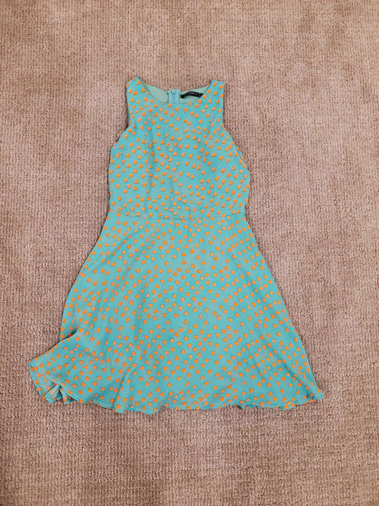 Girls Teal Colored Heart Dress Size Small