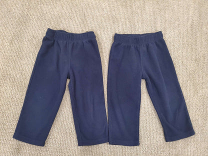 Children's Place - Bundle 2 pairs of Boys Blue Fleece Pants for 2yo, Kids 2T