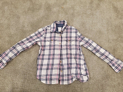 Joe Fresh - Girls Plaid Button up Shirt Size L (10/12), Kids 10