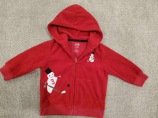 Joe Fresh - Baby Red Christmas Themed Hoodie - Toddler 1yo, Kids 12 Month (9-12M)