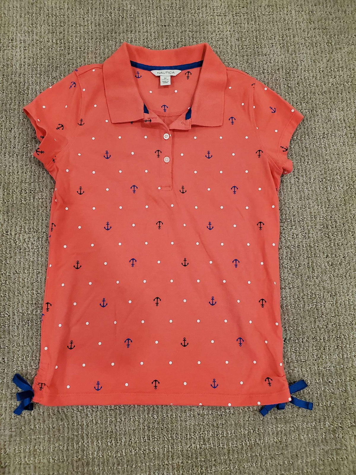 Nautica - Girls Polo Shirt Size M (10/12), Kids 10