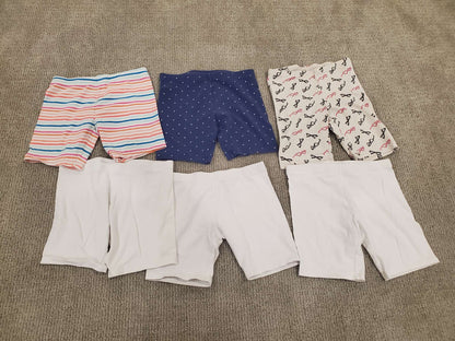 Bundle 6 pairs of Girls Bicycle Shorts - Size 10/12, Kids 10