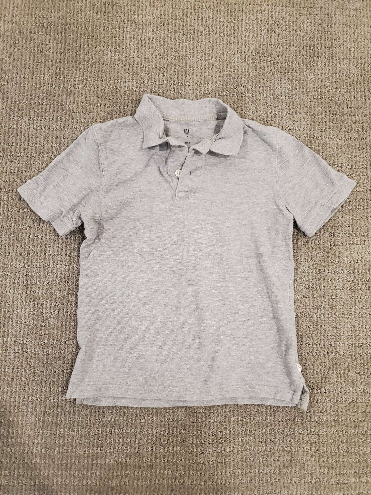 Gap - Boys Grey Collared Polo - Size 8, Kids 7 & 8