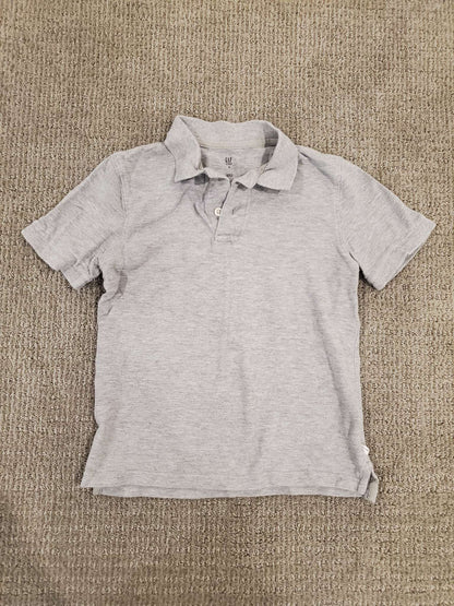 Gap - Boys Grey Collared Polo - Size 8, Kids 7 & 8
