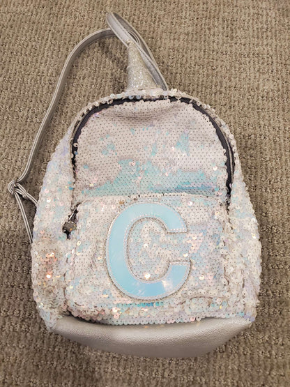 Justice - Letter "C" small unicorn backpack