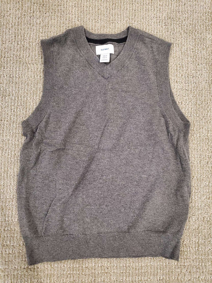 Bundle 2 pieces - Boys Old Navy Blue and Grey Dressy Vests - Size 6-7, Kids 6/6X (extra small)