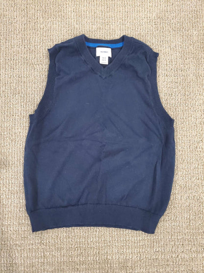 Bundle 2 pieces - Boys Old Navy Blue and Grey Dressy Vests - Size 6-7, Kids 6/6X (extra small)
