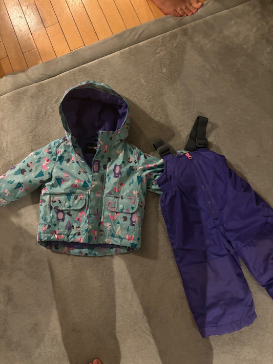 Winter jacket and ski pants girl, Kids 18 Month (12-18M)