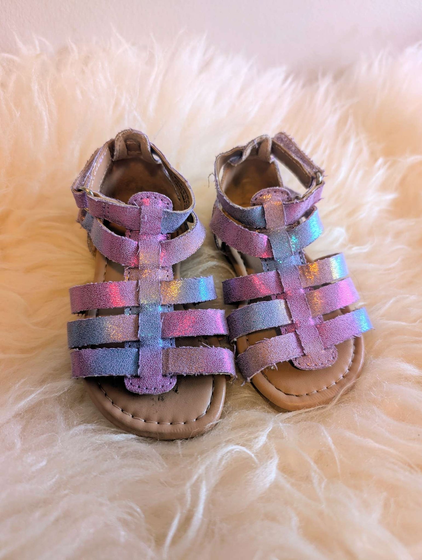 Rainbow Gladiator Sandals Size 5T, Shoes 5 (Walkers:12-24 mth)