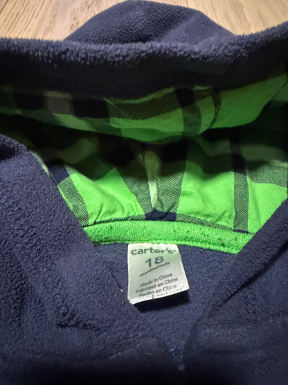 Carters Zipper Hoodie - 18M, Kids 18 Month (12-18M)