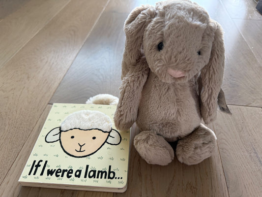 Jellycat Bashful Bunny plush and book set