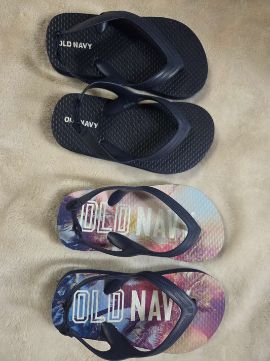 2Toddler flip-flops with ankle strap, Shoes 7.5 (Toddler:2-4yr)