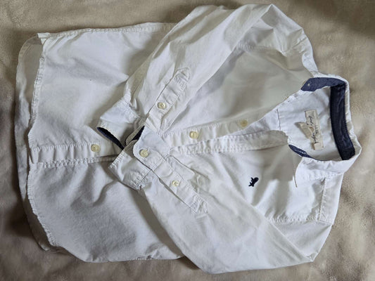 H&M white Polo long sleeved shirt 4-5T, Kids 5/5T