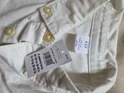 Baby Gap Linen-Cotton Off-White Collar/Button Shirt 4T, Kids 4/4T