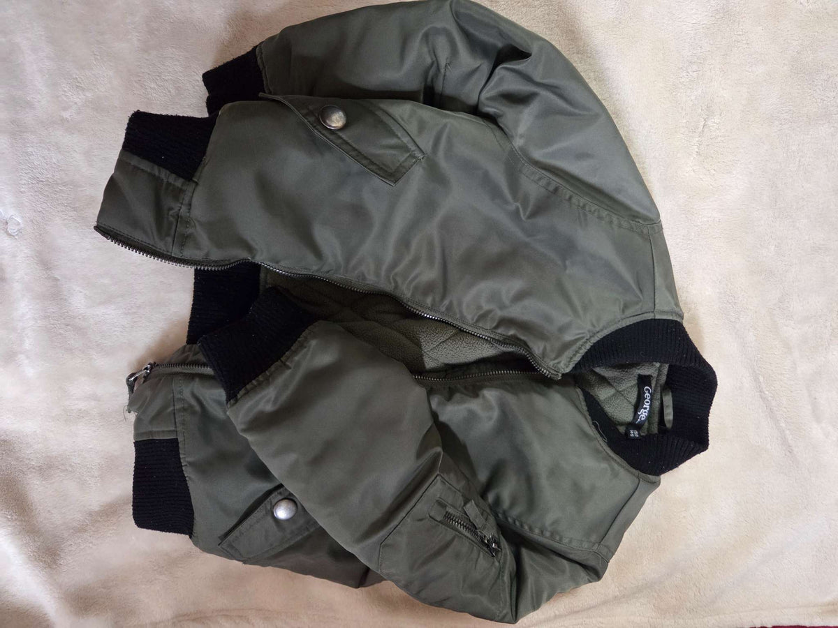 Padded Bomber Jacket Kids, Khaki Green (4T-5T), Kids 5/5T