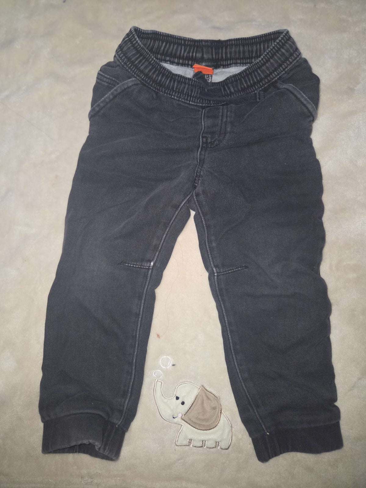 Kids faded black knit denim jogger pants 4T, Kids 4/4T