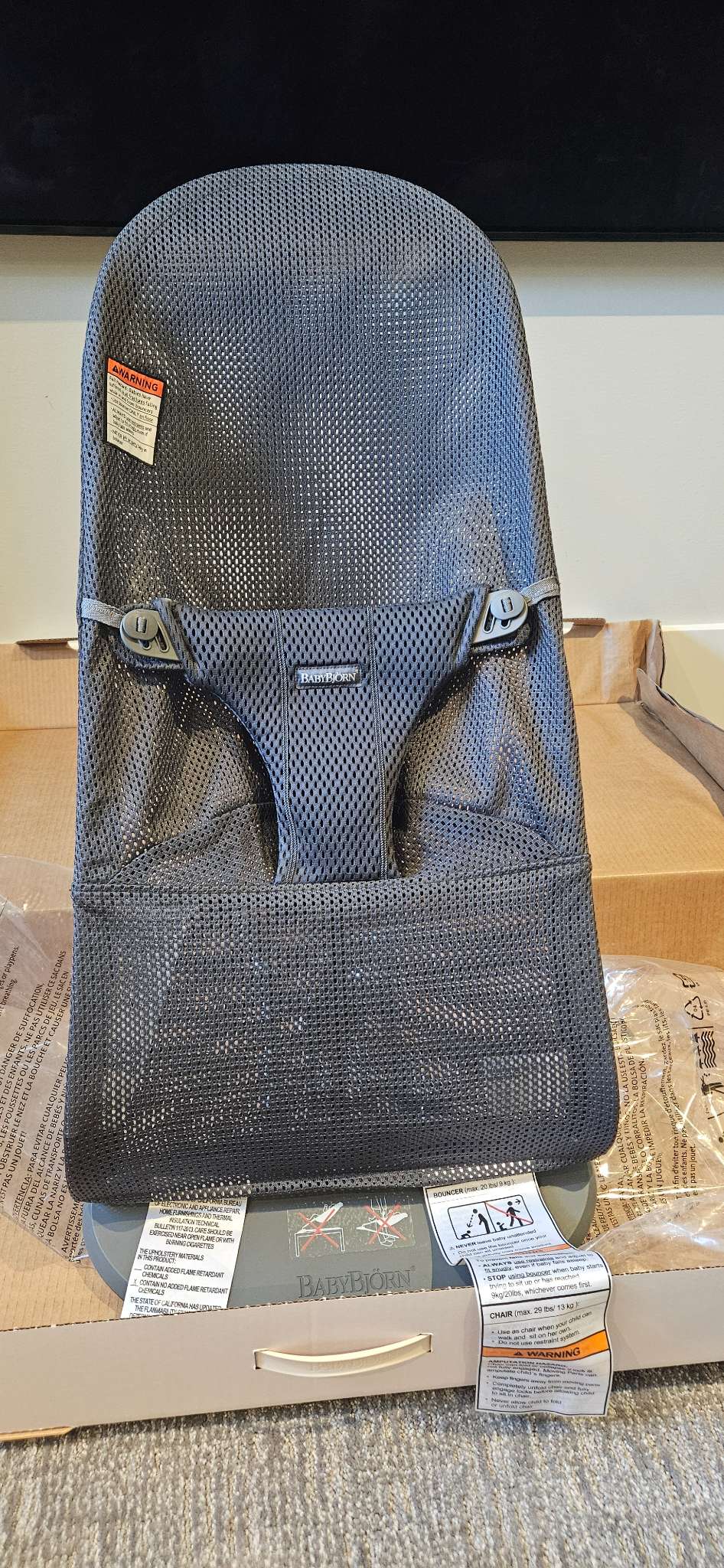 BabyBjorn Bouncer Bliss - 3D Mesh Anthracite