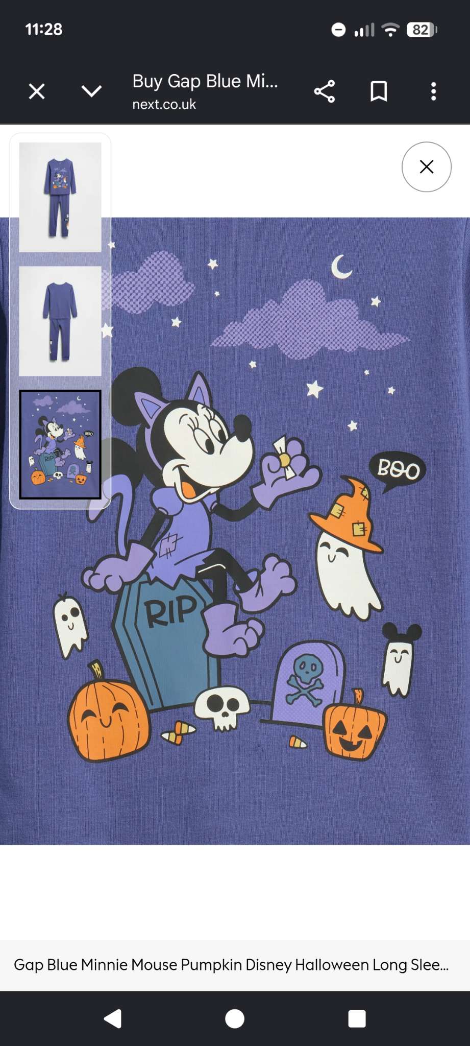 BNWT 6T Disney Gap Organic Cotton Halloween PJs MSRP $44.99, Kids 6/6X
