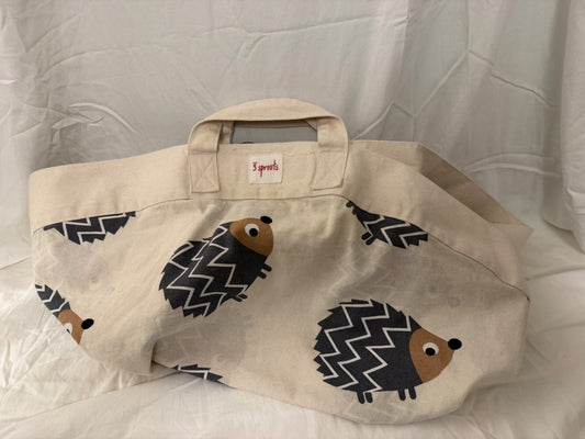 3Sprouts Play Mat/Toy Bag (Hedgehog Print)