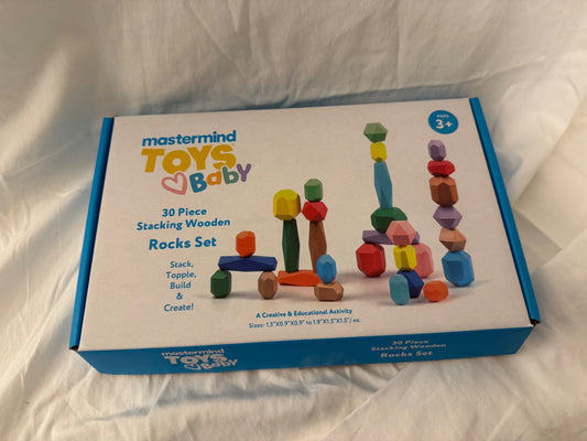 Mastermind Toys Stacking Wooden Rock Set