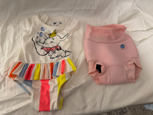 Disney Dumbo swim suit and Diaper Cover Size 6-12 mo, Kids 9 Month (6-9M)