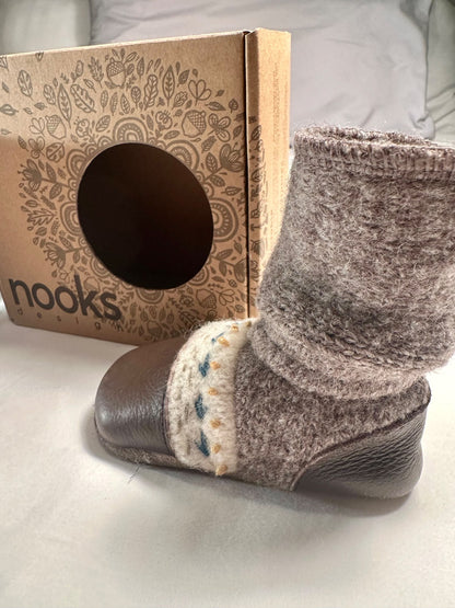 Nooks Caribou Felted Wool Booties, Shoes 4 (Baby: 0-12 mth)