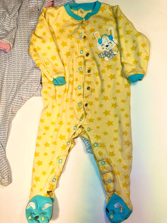 3x Footed Sleepers , Kids 12 Month (9-12M)