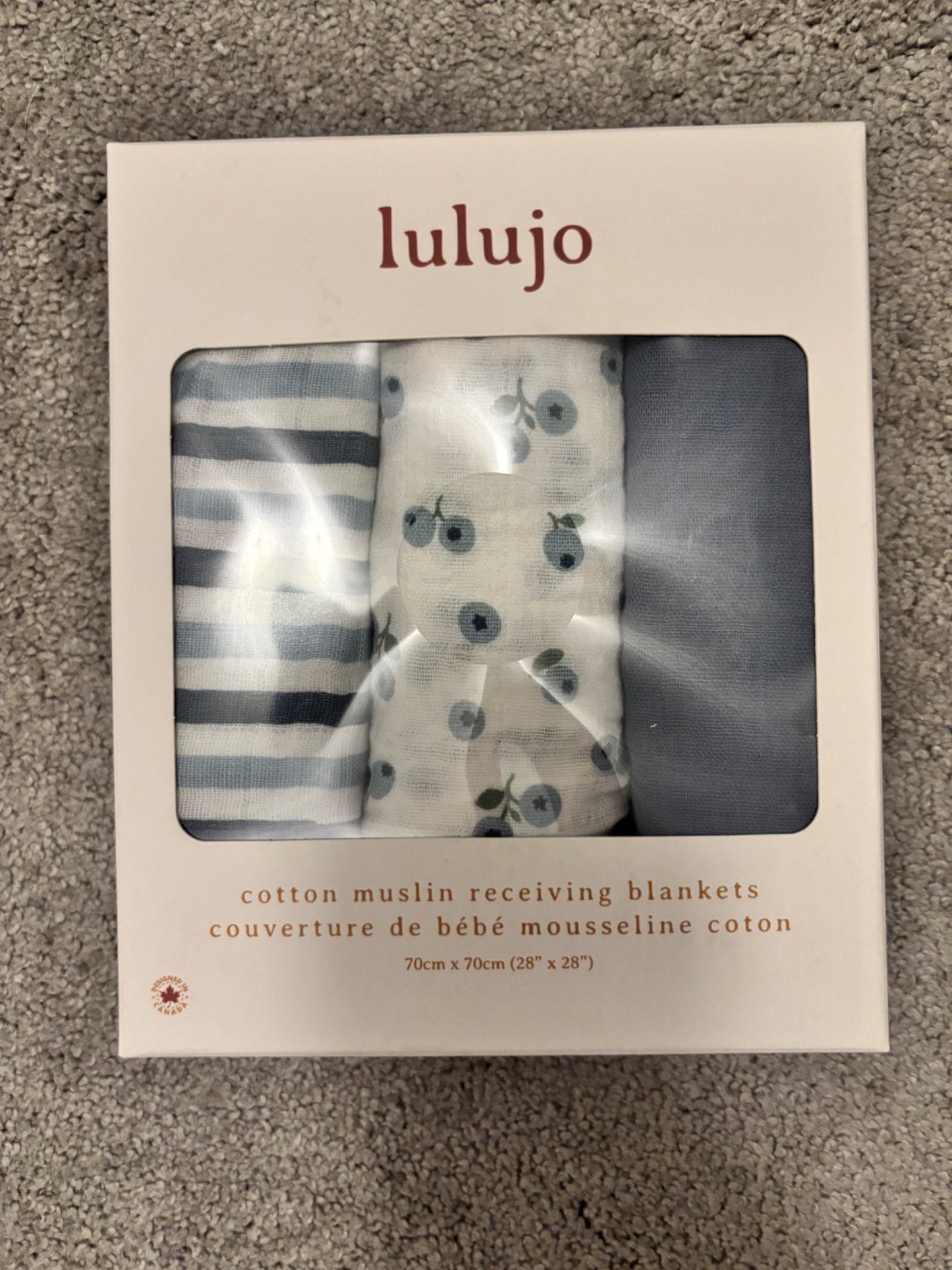 NEW lulujo muslin swaddle blanket set