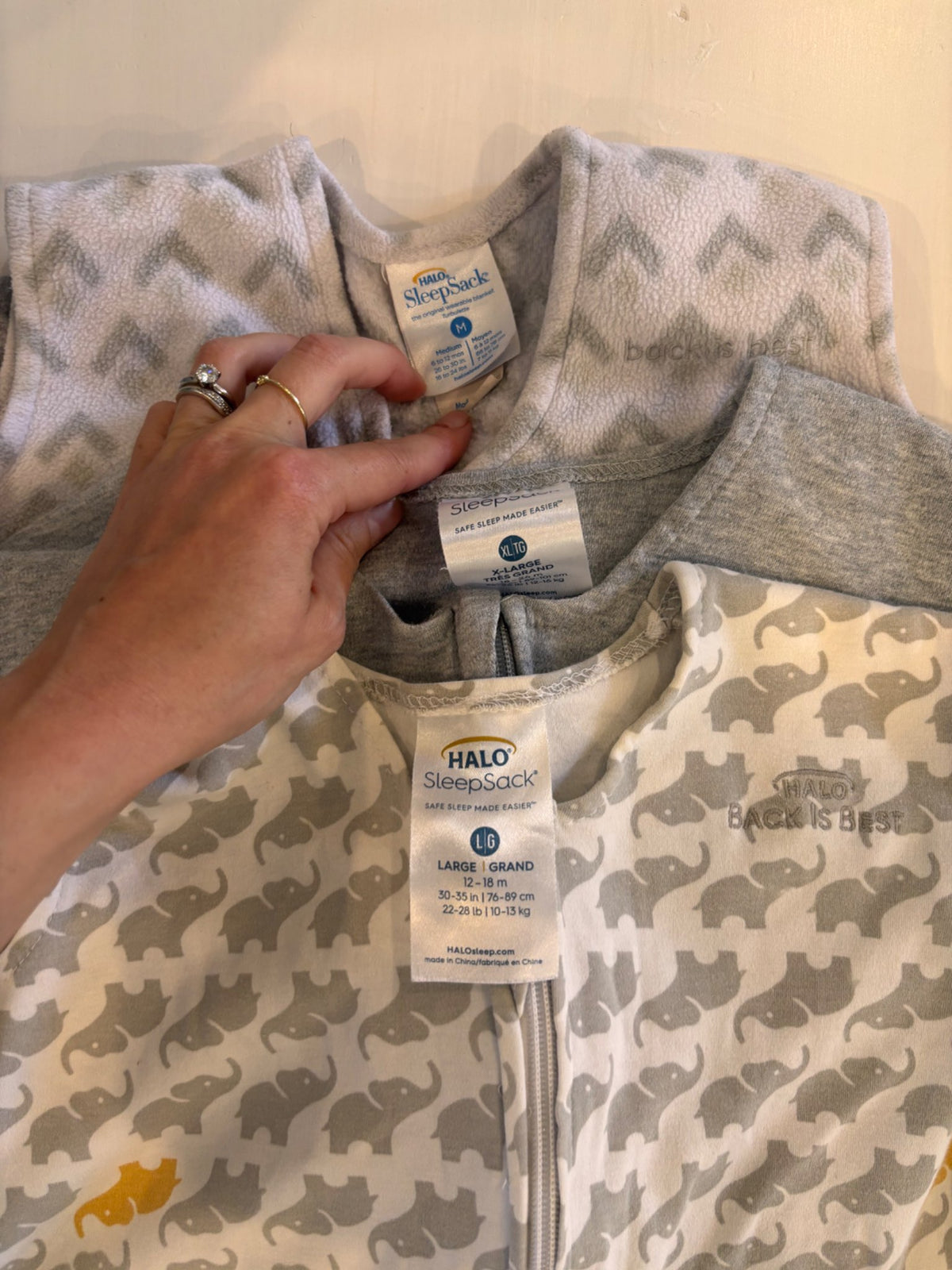3 Halo Sleep Sack Bundle (M, L, XL), 12-18 Months (Large)