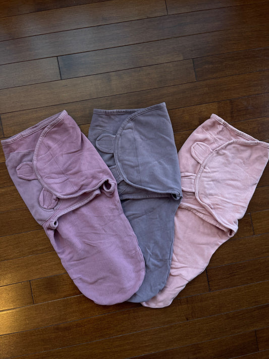 Set of 3 Comfy Cubs Swaddles, 0-6 Months (Small)