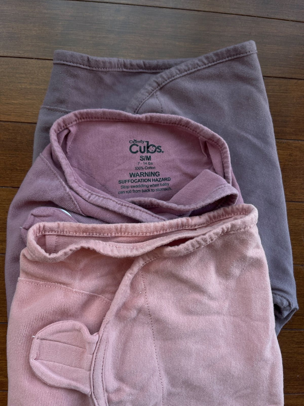 Set of 3 Comfy Cubs Swaddles, 0-6 Months (Small)