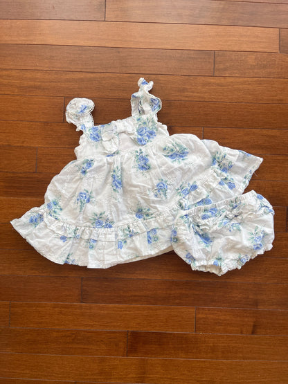 Shabby Chic Floral Dress, Kids 9 Month (6-9M)