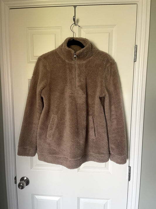 Thyme Maternity Sherpa 3/4 Zip, Maternity M (8-10)
