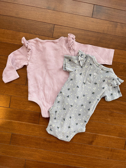 Ruffle Shoulder Onesies, Kids 9 Month (6-9M)