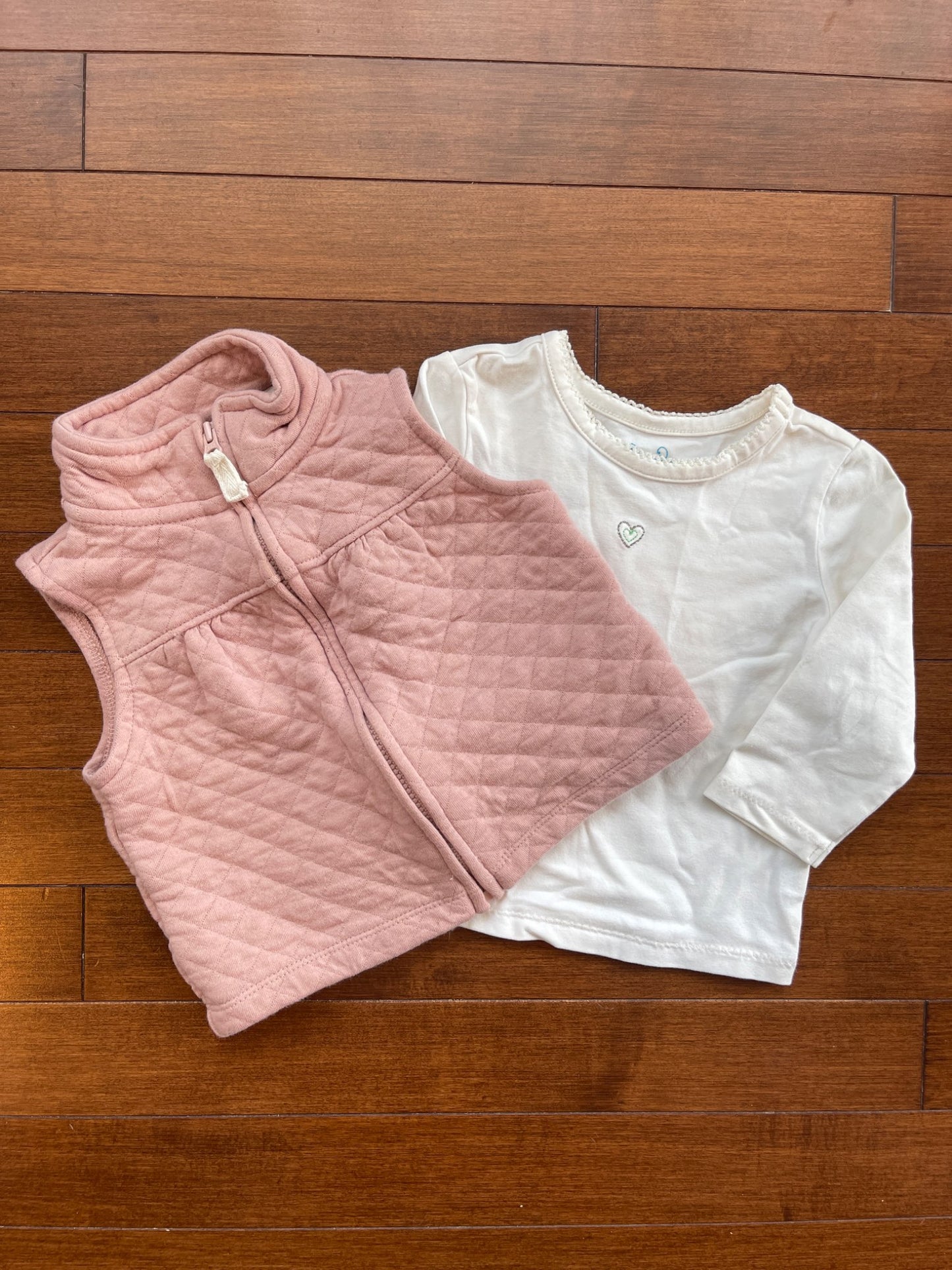 Pink Vest and Top , Kids 6 Month (3-6M)