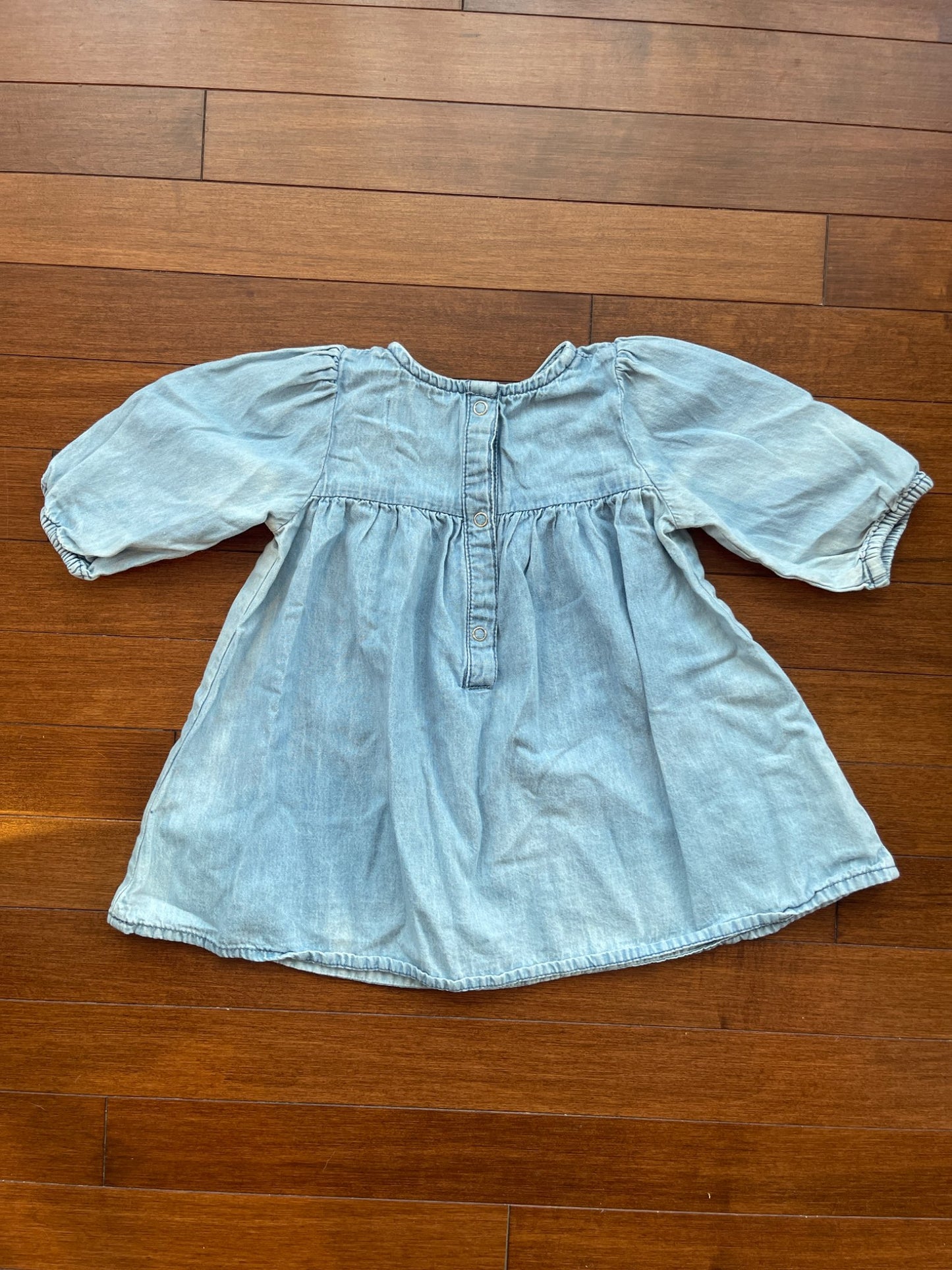 Embroidered Denim Dress, Kids 9 Month (6-9M)