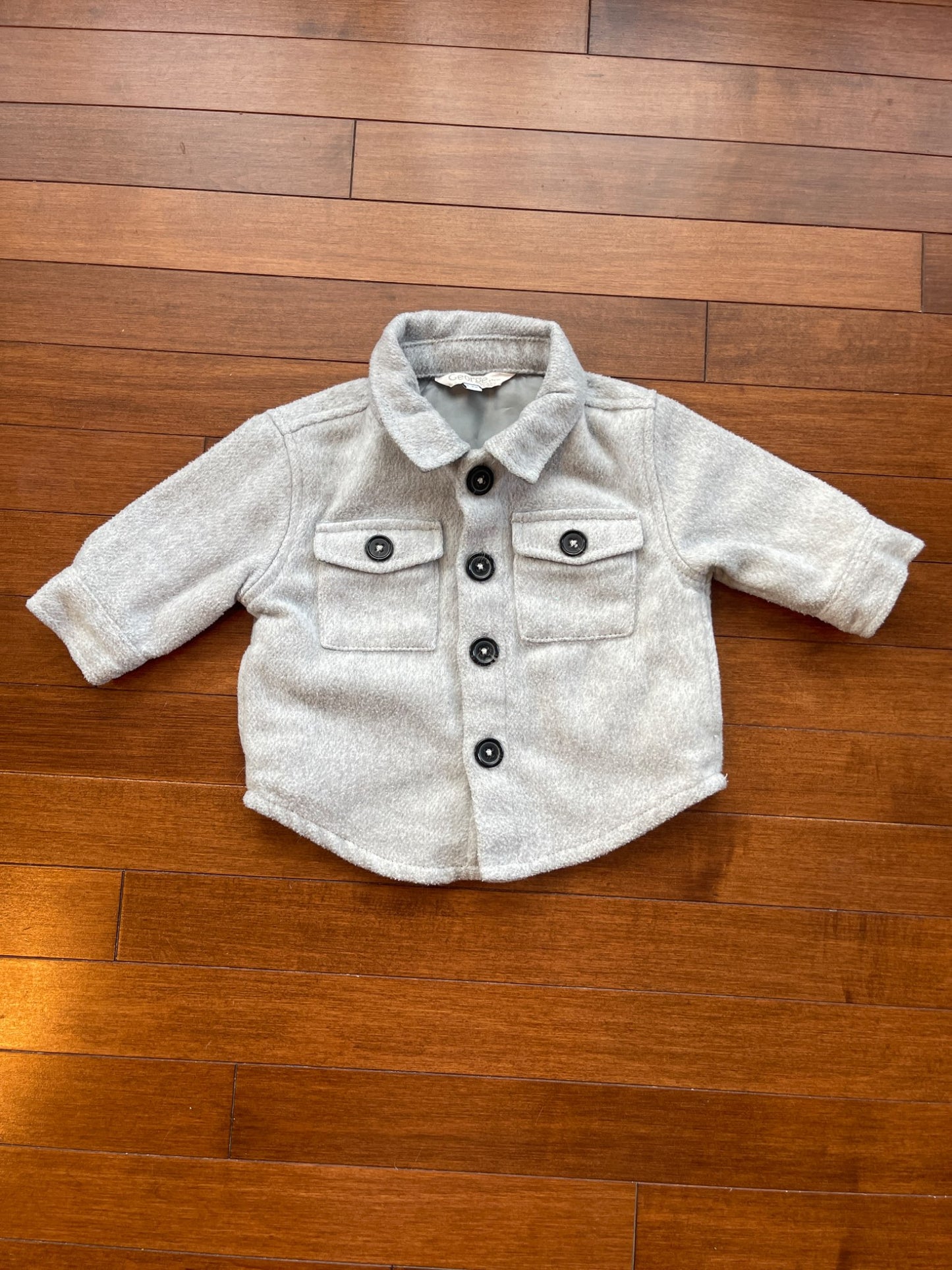 Grey Shacket, Kids 6 Month (3-6M)