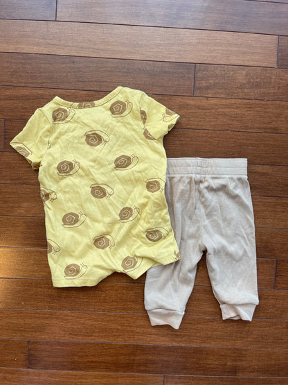 Nike Pant and Snail Romper, Kids 3 Month (0-3M)