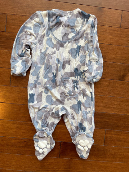 Juddlies Bamboo zippered footie pajamas, Kids 3 Month (0-3M)