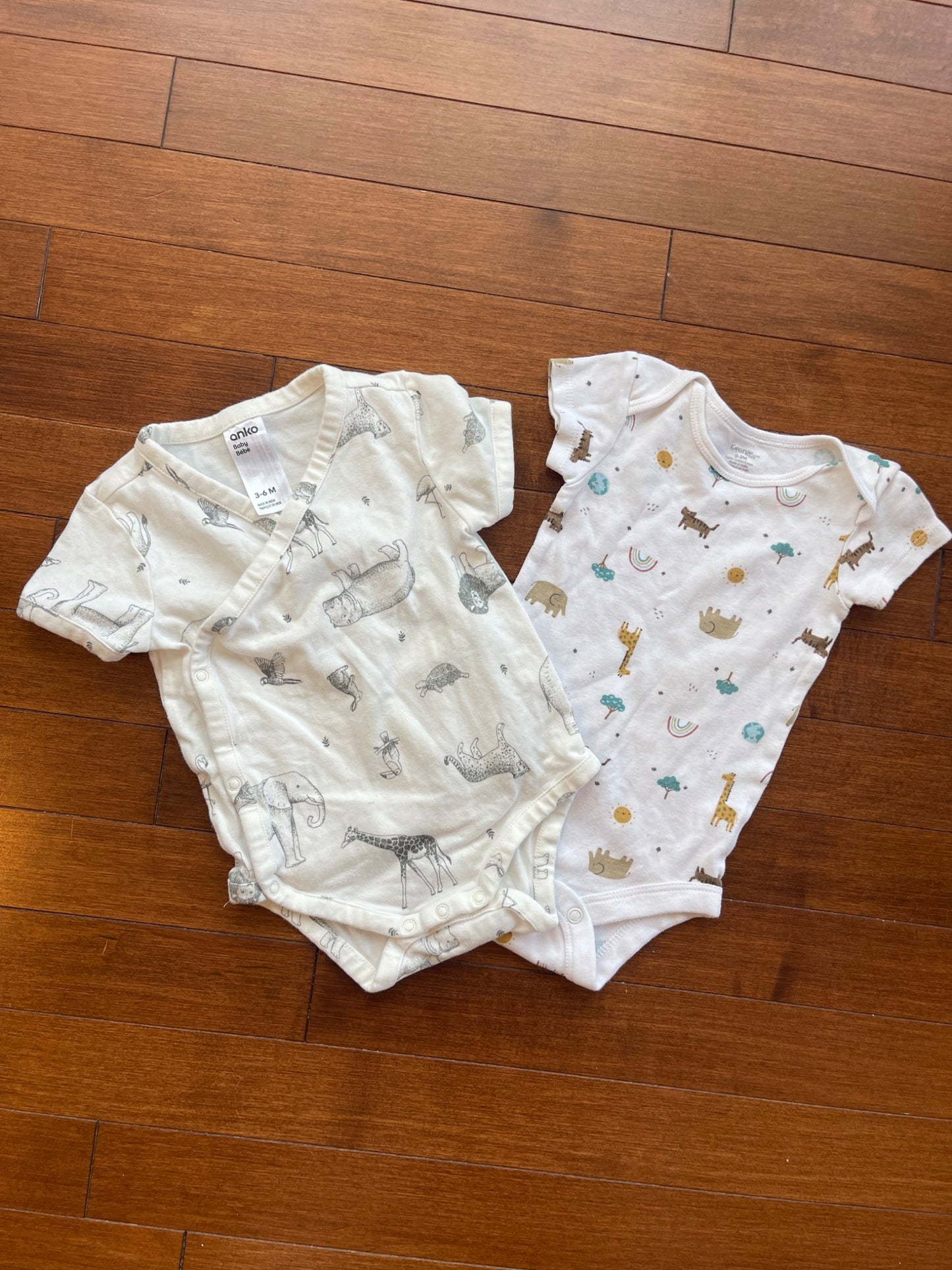 Zoo Onesies, Kids 3 Month (0-3M)