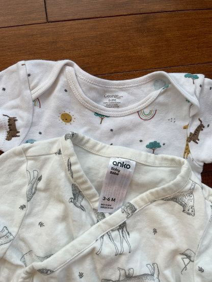 Zoo Onesies, Kids 3 Month (0-3M)