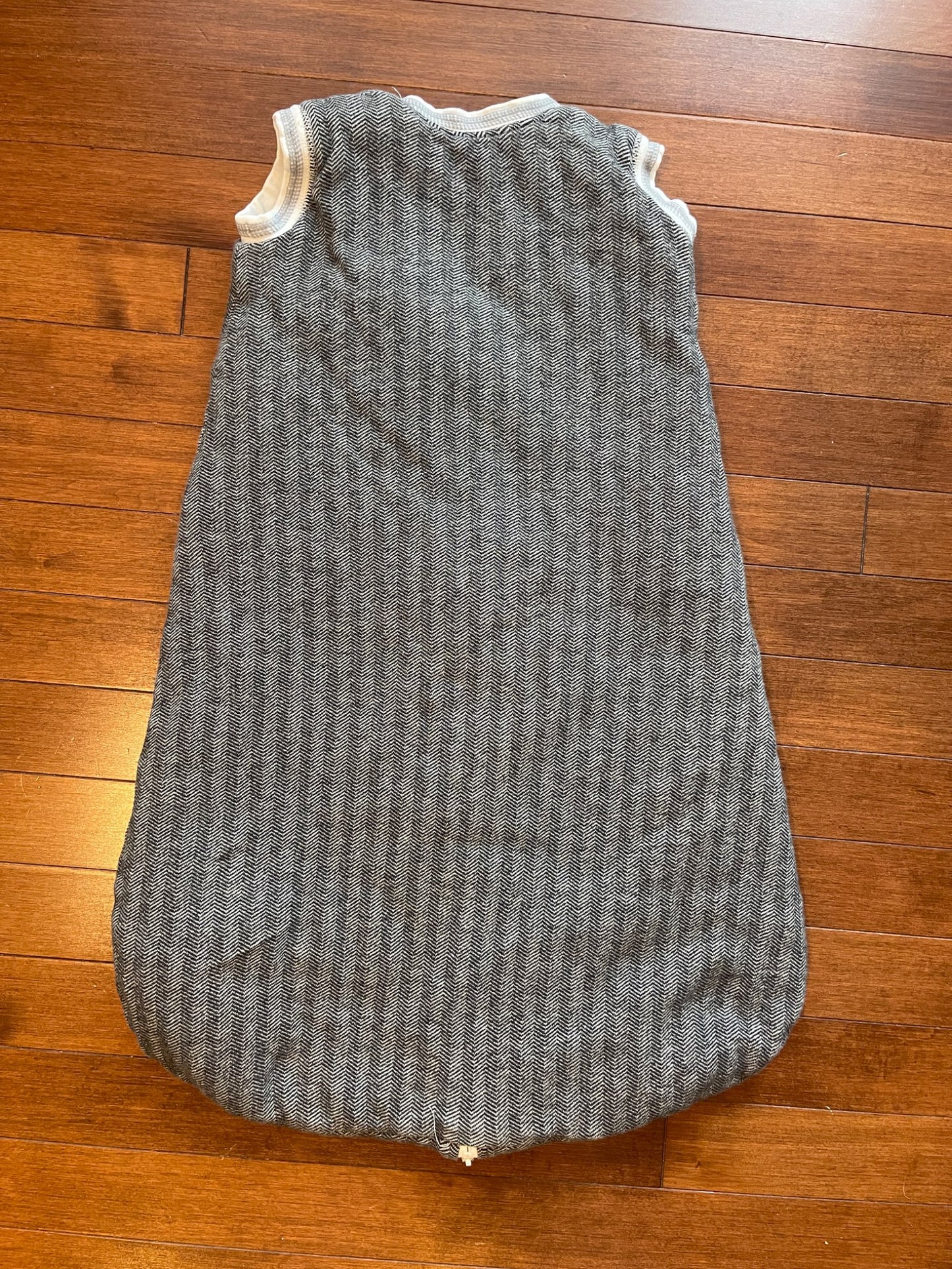 Juddlies 2.5 TOG Grey Harringbone Sleep Sack, 0-6 Months (Small)