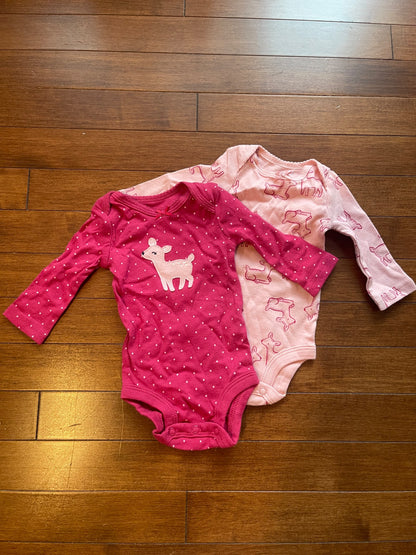 Newborn Onesies and Fuzzy Swaddle Set, 0-3 Months (Newborn)