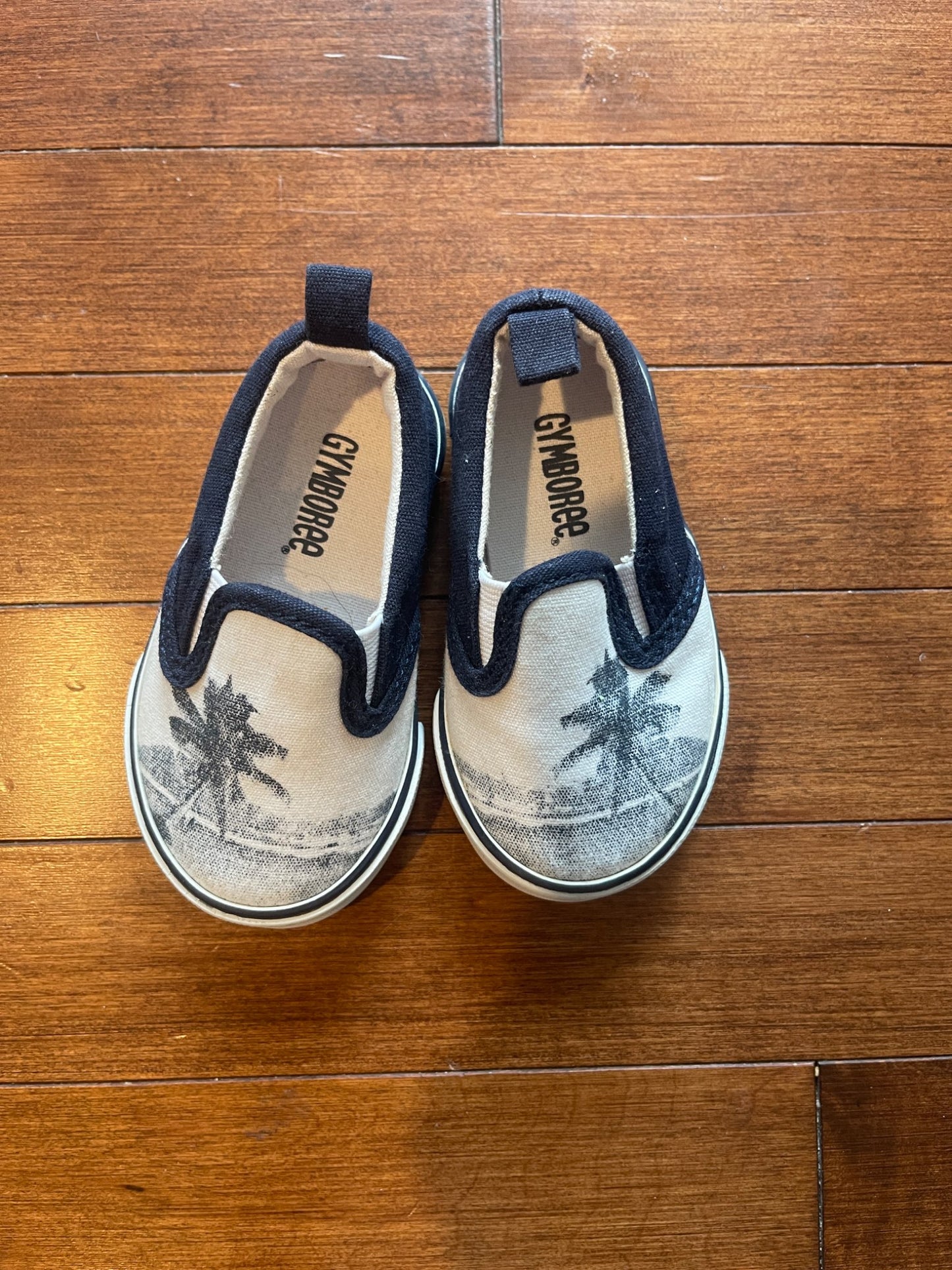 Navy and White Slip-on Shoe, Shoes 4 (Baby: 0-12 mth)
