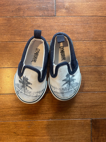 Navy and White Slip-on Shoe, Shoes 4 (Baby: 0-12 mth)