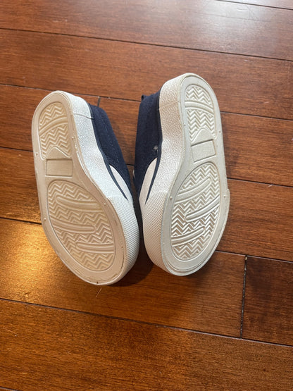 Navy and White Slip-on Shoe, Shoes 4 (Baby: 0-12 mth)