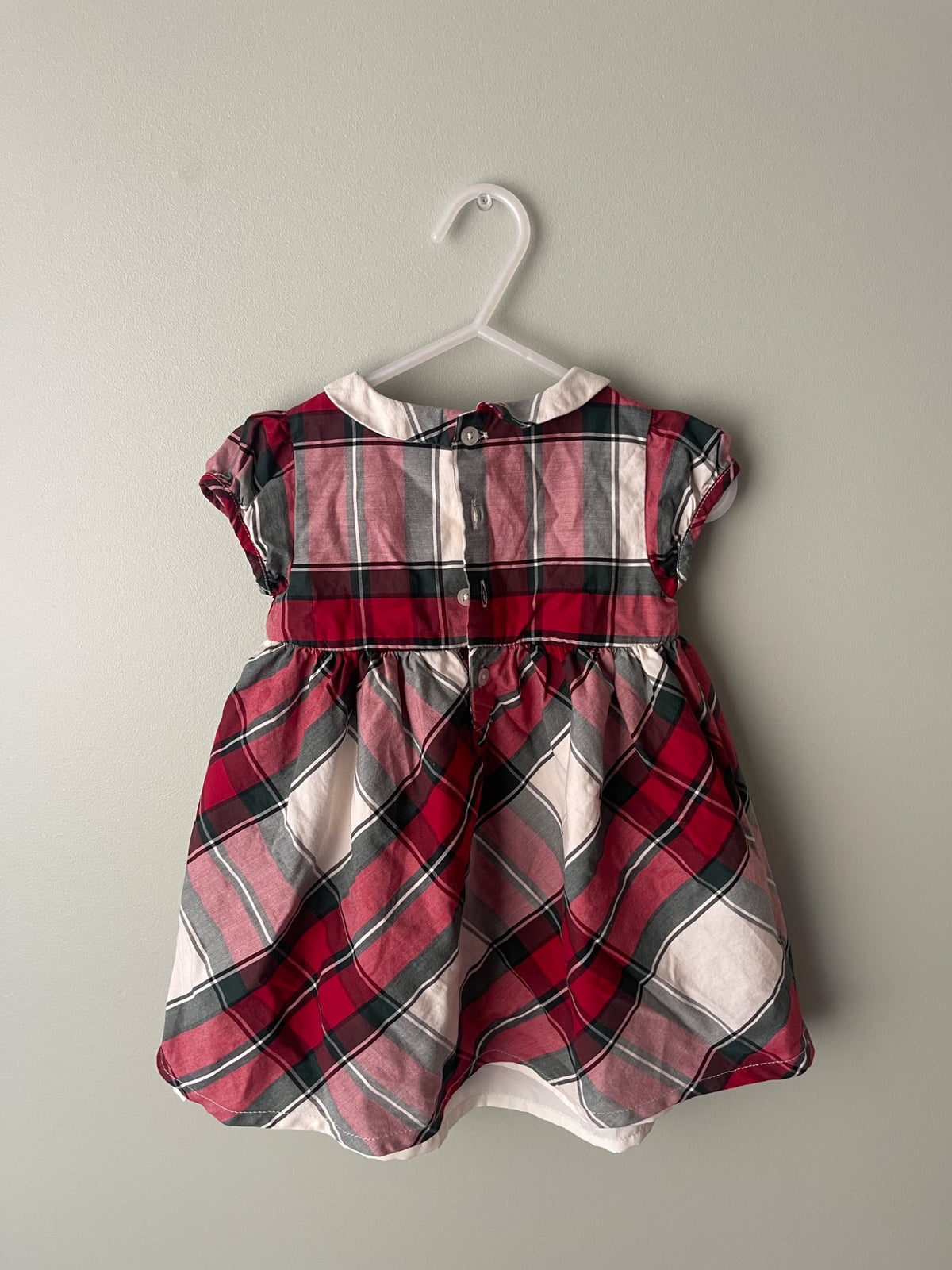 Red and Green Plaid Christmas Dress, Kids 18 Month (12-18M)